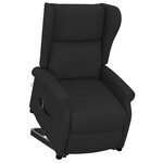 vidaXL Fauteuil Noir Tissu