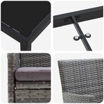vidaXL Ensemble de salle à manger pour jardin 5 Pièces Gris Poly rotin