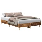 vidaXL Cadre de lit sans matelas vieux bois 140x190 cm bois ingénierie
