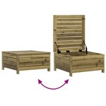 vidaXL Salon de jardin 7 Pièces bois de pin imprégné