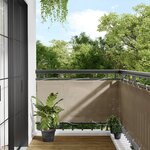 vidaXL Écran de balcon taupe 75x1000 cm 100  polyester oxford