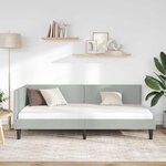 vidaXL Cadre de lit d'angle Autre Gris clair 80 x 200 cm