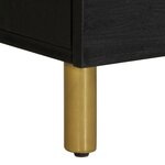 vidaXL Table de chevet noir 40x33x46 cm bois de manguier solide