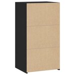 vidaXL Buffet noir 50x41x93 cm bois d'ingénierie