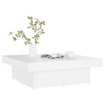 vidaXL Table basse blanc 90x90x28 cm bois d'ingénierie