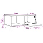 vidaXL Table basse Chêne Sonoma 90 x 50 x 40 cm Bois d'ingénierie