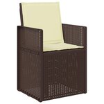 vidaXL Chaises de jardin salle à manger 2 Pièces Marron et crème PP