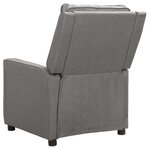 vidaXL Fauteuil électrique de massage Gris clair Tissu