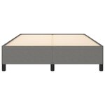 vidaXL Cadre de lit sans matelas gris foncé 140x190 cm tissu