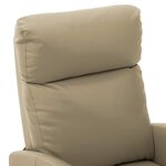 vidaXL Fauteuil de massage électrique Cappuccino Similicuir