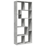 vidaXL Étagère séparatrice de pièce gris béton 67x25x161 5 cm