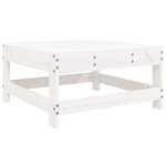 vidaXL Salon de jardin 8 Pièces blanc bois de pin massif