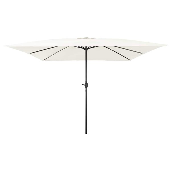 vidaXL Parasol de jardin Blanc et Noir 295 x 295 x 245 cm
