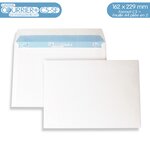 Lot de 1000 enveloppes blanches c5 - gamme courrier+ (sans fenêtre)