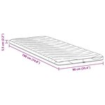 vidaXL Coussins de Matelas Blanc 90 x 190 cm Polyester sans colle