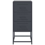 vidaXL Tables de chevet 2 Pièces anthracite 36x39x78 cm acier