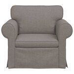 vidaXL Canapé Taupe 215 x 82 x 80 cm tissu