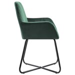 Vidaxl chaises de salle à manger 4 pièces vert velours