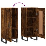 vidaXL Buffet Chêne fumé 34 5x34x90 cm Bois d'ingénierie