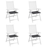 vidaXL Coussins de chaise de jardin lot de 4 anthracite 50x50x4 cm