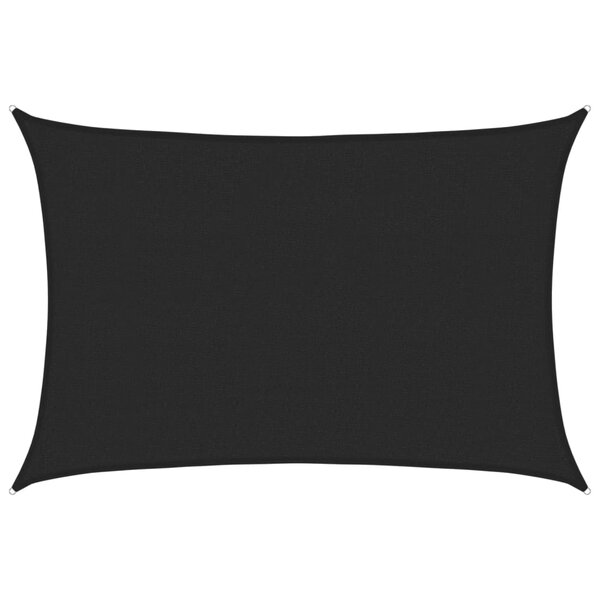 vidaXL Voile d'ombrage 160 g/m² Noir 2 5x3 5 m PEHD