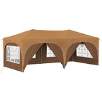 vidaXL Tente de fête pop-up 575 x 288 x 245 cm Beige Tissu Oxford