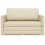vidaXL Canapé-lit 2-en-1 Crème 124x71x78 cm Tissu
