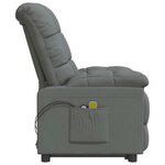 vidaXL Fauteuil électrique de massage Gris foncé Tissu