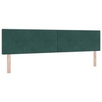 vidaXL Lit à ressorts avec matelas Vert foncé 200 x 200 cm tissu