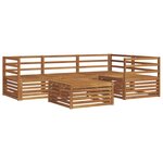 vidaXL Ensemble de canapés d'extérieur 5 pc Naturel