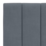 vidaXL Cadre de lit avec tête de lit Gris foncé 120x200 cm Velours