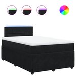 vidaXL Sommier à lattes de lit avec matelas Noir 120x200 cm Velours