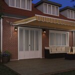 vidaXL Auvent Rétractable Multicolore 600 × 350 cm Tissu et Métal