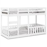 vidaXL Lit superposé Blanc 90x190 cm Bois de pin massif