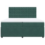 vidaXL Sommier à lattes de lit et matelas Vert foncé 200x200cm Velours