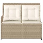 vidaXL Banc de jardin Beige polyrotin