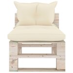 vidaXL Salon palette de jardin 6 Pièces avec coussins bois de pin