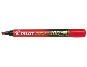 Marqueur Permanent SCA 400 Pointe Biseau Large Rouge x 12 PILOT