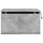 vidaXL Tables de chevet murales avec lumières LED 2 Pièces gris béton