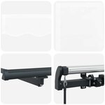 vidaXL Auvent Rétractable Blanc 500 × 300 cm Polyester et Acier