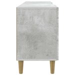 vidaXL Meuble TV 102 x 34 5 x 50 cm Gris béton Bois d'ingénierie