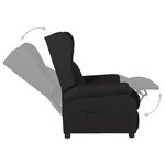 vidaXL Fauteuil inclinable Noir Tissu