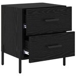 vidaXL Cabinet de chevet 2 Pièces Chêne noir 40 x 35 x 47 5 cm