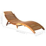 vidaXL Chaise longue Bois d'acacia solide Marron