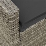 vidaXL Canapé de jardin avec coussins 5 places gris résine tressée