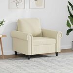 vidaXL Fauteuil Crème 60 cm Similicuir