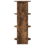 vidaXL Meuble d'appoint Chêne Fumé 40 x 40 x 100 cm Bois d’ingénierie