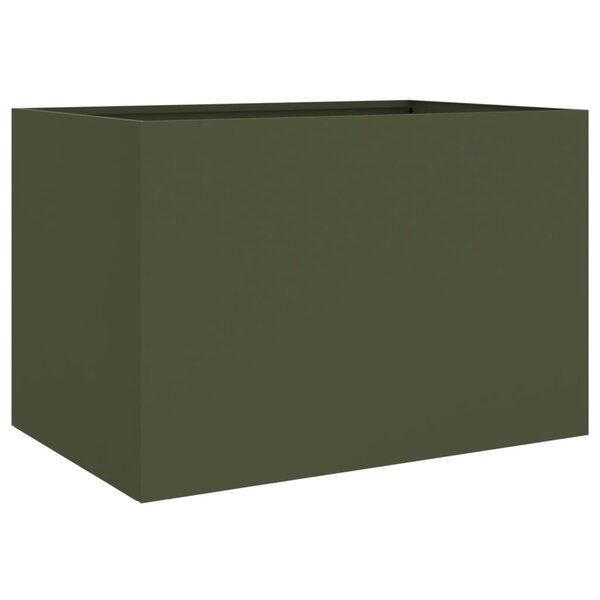 vidaXL Jardinière vert olive 62x40x39 cm acier laminé à froid