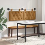 vidaXL Tête de lit suspendue Marron Velours