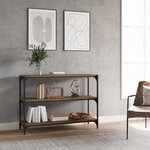 vidaXL Bibliothèque Chêne fumé 100x33x70 5 cm Bois d'ingénierie acier